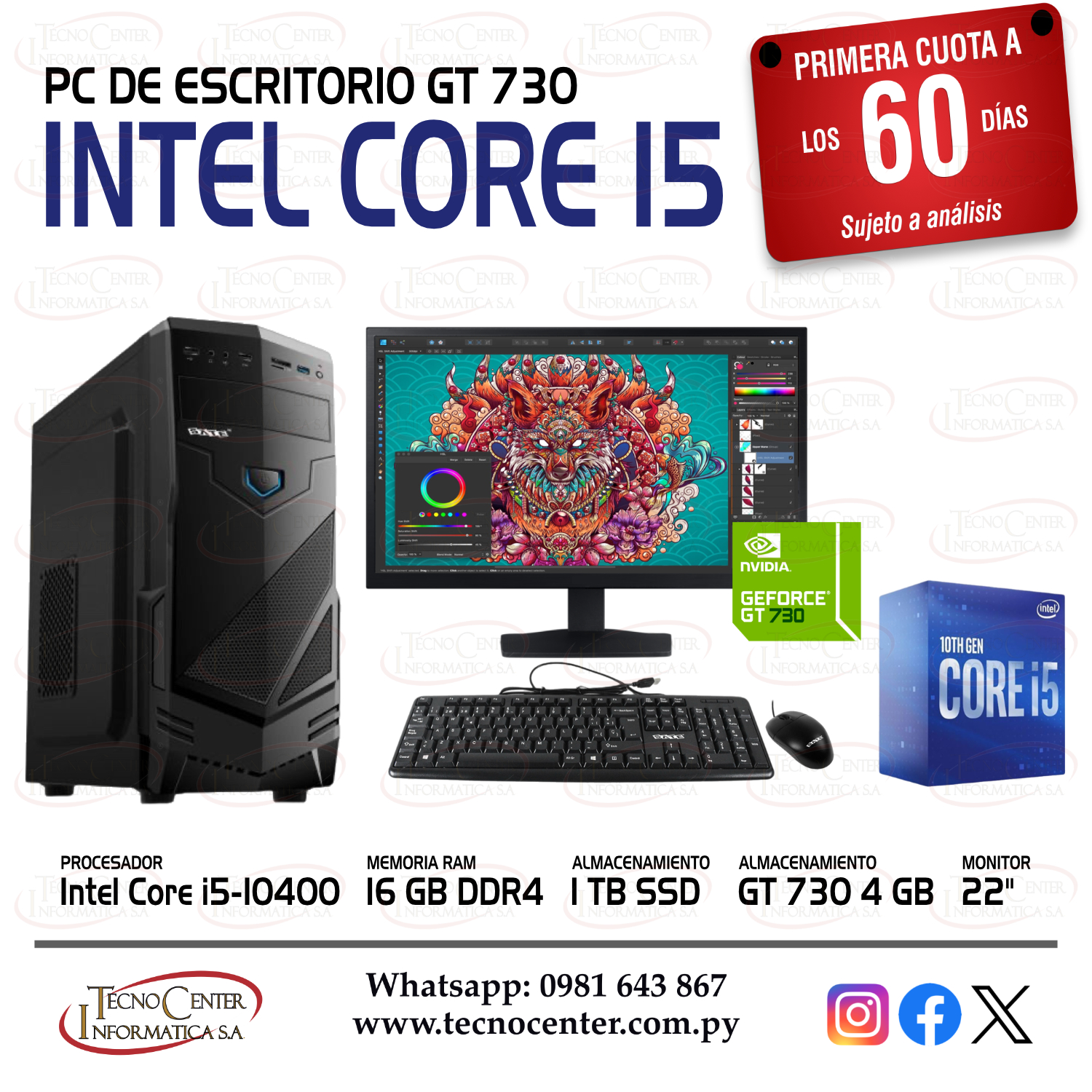 PC de Escritorio GT 730 Intel Core i5